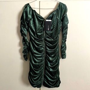 *NEW* Fashion Nova green ruffled mini dress